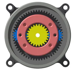 Planetary 'harmonic' reducer, 96.6667:1