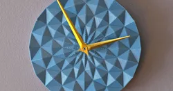 Poly Rosette Wall Clock