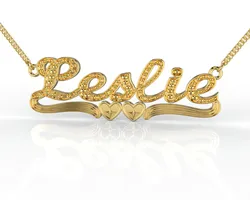 Printable jewelry NAME pendant necklace Leslie STL