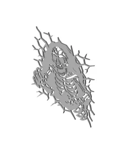 skeleton hole wall art home decor