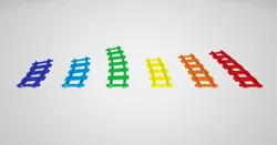 Train Track Rails, compatible to interlocking buildingbricks like Lego