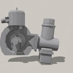 2-Stroke Kart Engine Model (KZ Style) LOWPOLY