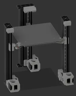 Ender 7 Belted Kinematic Bed Mount (Triple Z)
