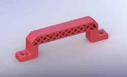 Handle to fix with screws, reticulated