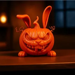 Home Decorations & Ornaments STL Download - pumpkin rabbit (Halloween)by Countless_Sm