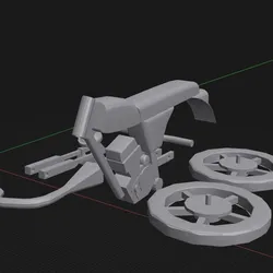 Low Poly Simple Motorbike