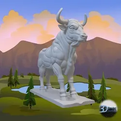 Muscular Bull  Decor
