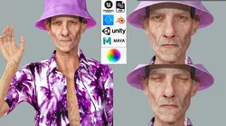 Old Man Tourist naked and clothed