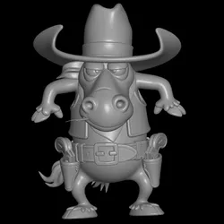 Sculptures & Artworks STL indir - cowboy cow design - BiLeN MeSH SToRe