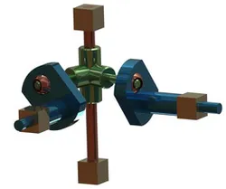 Transmission between intersecting shafts