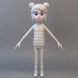 Cartoon Teenage Girl