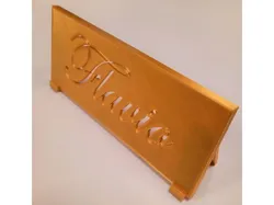 Desk name plate. Simple