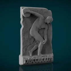 Discobolus of myron bas relief