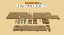 [FREE] Lowpoly Wooden Docks Vol.3 [Asset pack]
