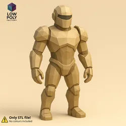Futuristic Cyborg - Human-Machine Warrior of Tomorrow Low Poly Style