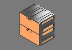 Modular storage box 20 × 20 × 15 cm-2 drawers
