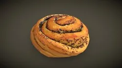 Poppy Seed Bun [Lowpoly, 4k]