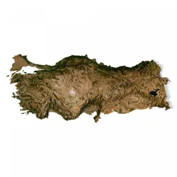 Relief map of Turkey