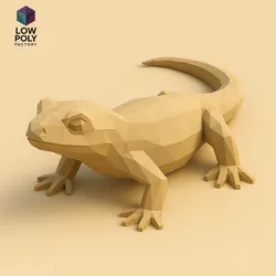 Salamander - Amphibian with vivid colors and mystical symbolism Low Poly style