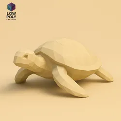 Sea Turtle - Majestic oceanic reptile with protective shell Low Poly style