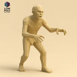 Zombie - Undead scary fantasy and horror style Low Poly