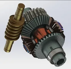 Advanced Differential Gear Box + ( speed reducer worm gear & spider gears)
