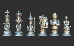 Alice Madness Returns Chess Set 3D Print Model in Board Game 427080