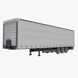 Cargo treiler low poly Low-poly