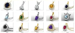 Colour stone engagement ring 15 cad files part 01 3D Print Model in Rings 426404