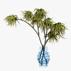 Decorative branches with green flowers