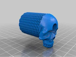 Emek Extended Knurled Bolt Cap With Skull