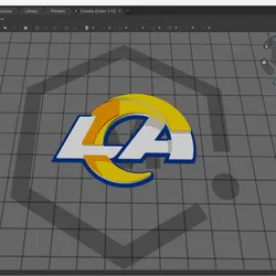 Home Decorations & Ornaments STL Descărcare - Los Angeles Rams Logo - Griggle3DPrinting