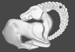 Keychain in the form of a Scythian goat 3D Print Model in Pendants 427324