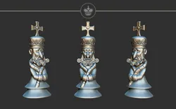 King Alice Madness Returns Chess Set 3D Print Model in Board Game 427326