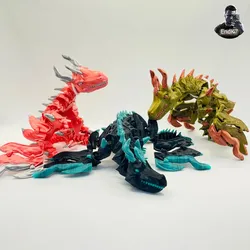 Majestic Elder Dragon - Fully Articulated - Print in Place - No Supports - with Articulated Wings - Flexi