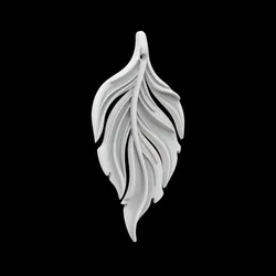 Minimalist Leaf Pendant - 3D Print Model