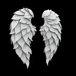 Nature-Inspired Leaf Angel Wings 3D Print Model