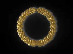 Oak wreath 3D Print Model in Coins and Badges 427995