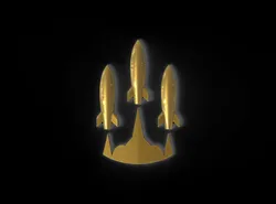 Rockets missile 3D Print Model in Coins and Badges 427992