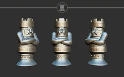 Rook Alice Madness Returns Chess Set 3D Print Model in Board Game 427634