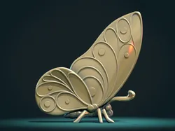 Butterfly Y 3D Print Model in Sculpture 430411