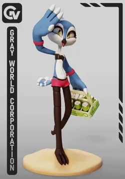Characters & Creatures STL Download - Furry Bird 1 | Furryby Gray World Corporation