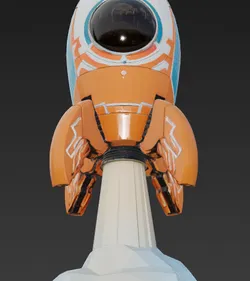 Children's Decorative Lamp Space Rocket Taking Off