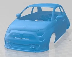 Fiat 500 Abarth Printable Body Car 3D Print Model in Automotive 429899