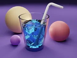Glass with ice