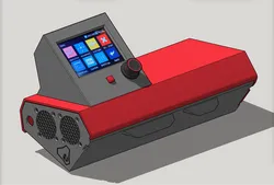 LowRider 3 CNC - control box case for Raspberry Pi 4b, BTT SKR Pro 1.2 board, and BTT TFT35 E3 touchscreen (v1.3.6) MIRRORED!