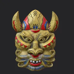 Sculptures & Artworks STL Descărcare - Vietnamese Traditional Mask 3D file STL 03 - diepriver