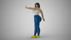Woman Making Stop Gesture 3D Print Model in Woman 430500