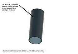3D printable drone-attached container