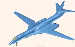 B-1B Strategic Aircraft Solid Assembly Model